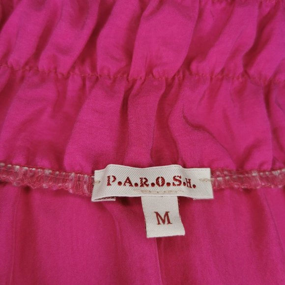 P.A.R.O.S.H Off The Shoulder Fusha Blouse - Picture 4 of 7